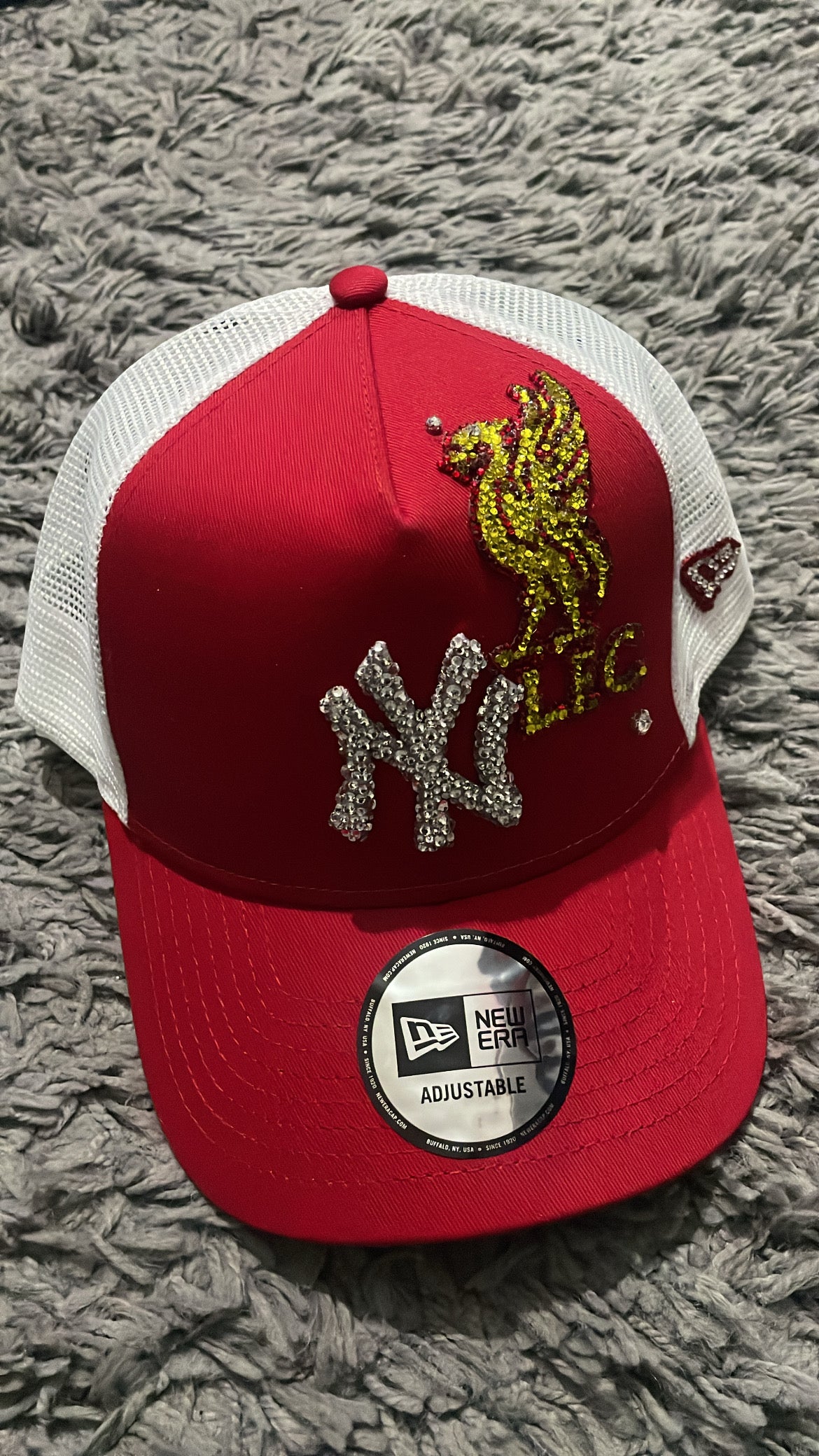 New York Yankees X Liverpool customised cap- YELLOW