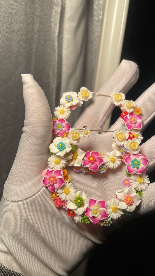 6.4cm purple floral freestyle