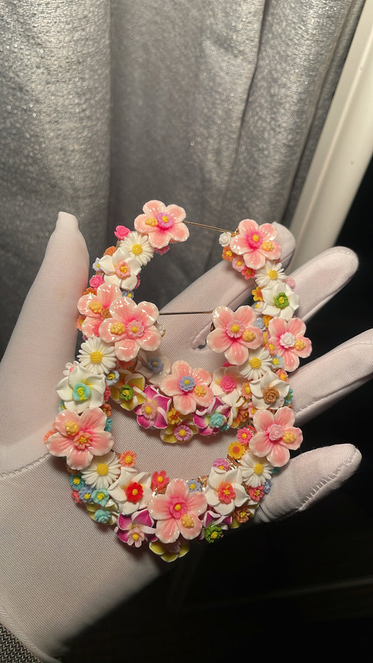 8cm Pink floral freestyle