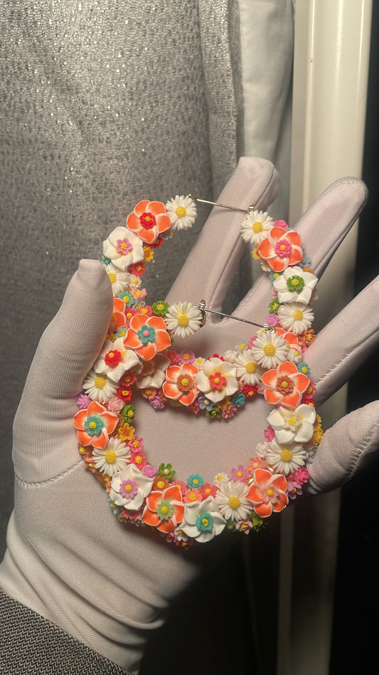 8cm orange floral freestyle