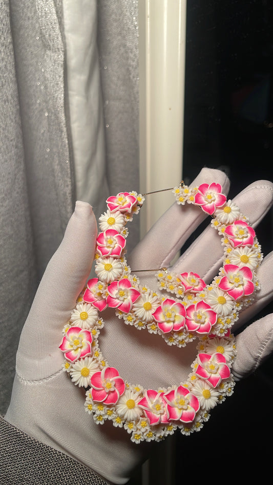 8cm hot pink floral freestyle