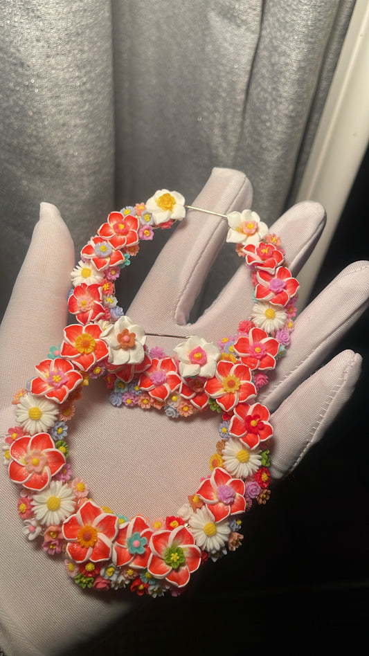 8cm red floral freestyle