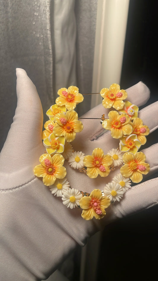 6.4cm yellow flower freestyle