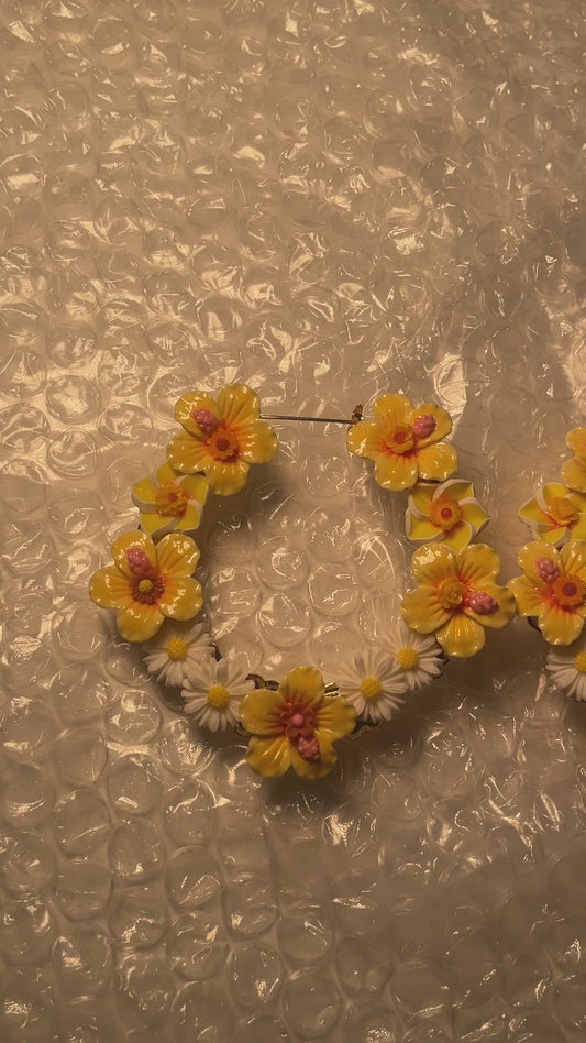6.4cm yellow flower freestyle