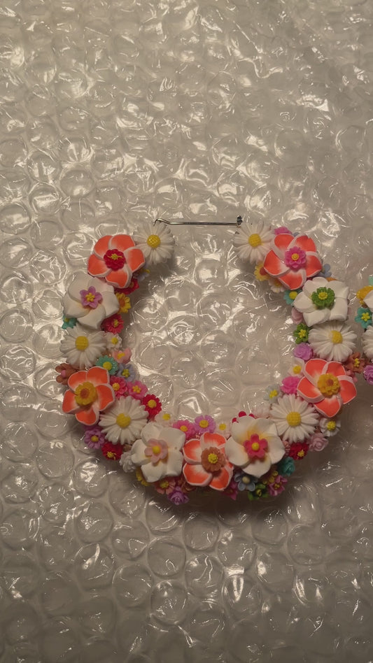 8cm orange floral freestyle