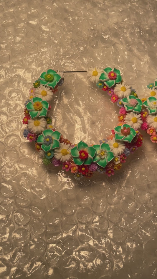 8cm light green floral freestyle