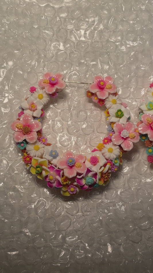 8cm Pink floral freestyle