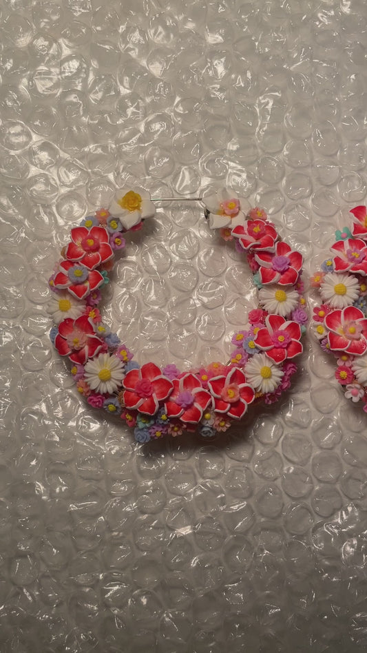 8cm red floral freestyle