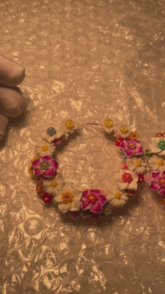 6.4cm purple floral freestyle