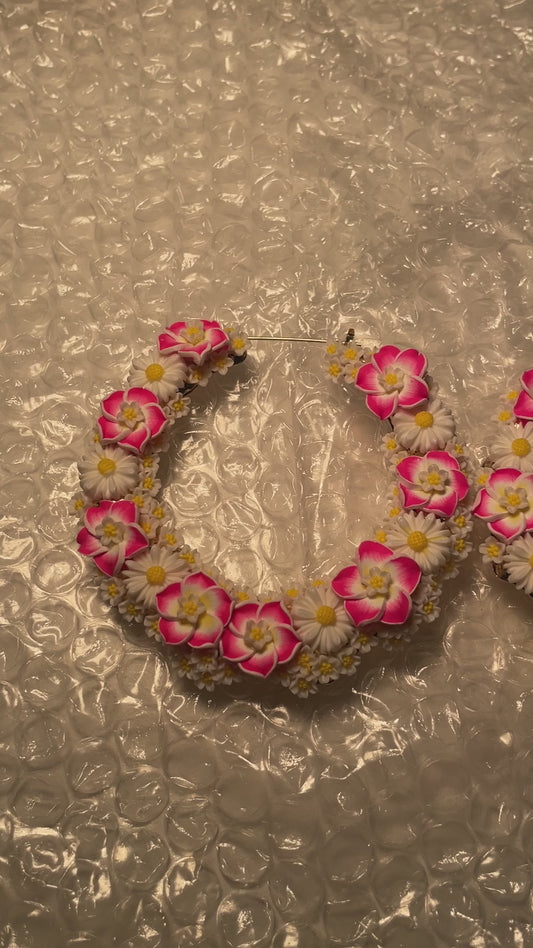 8cm hot pink floral freestyle